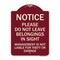 Signmission Do Not Leave Belongings in Sight Management Is Not Liable for Theft or Damage, A-DES-BU-1824-23529 A-DES-BU-1824-23529 - alternate 1